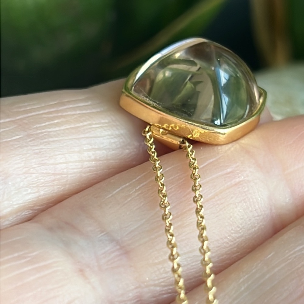 18 karat gold, Baccarat pendant necklace - Picture 7 of 9